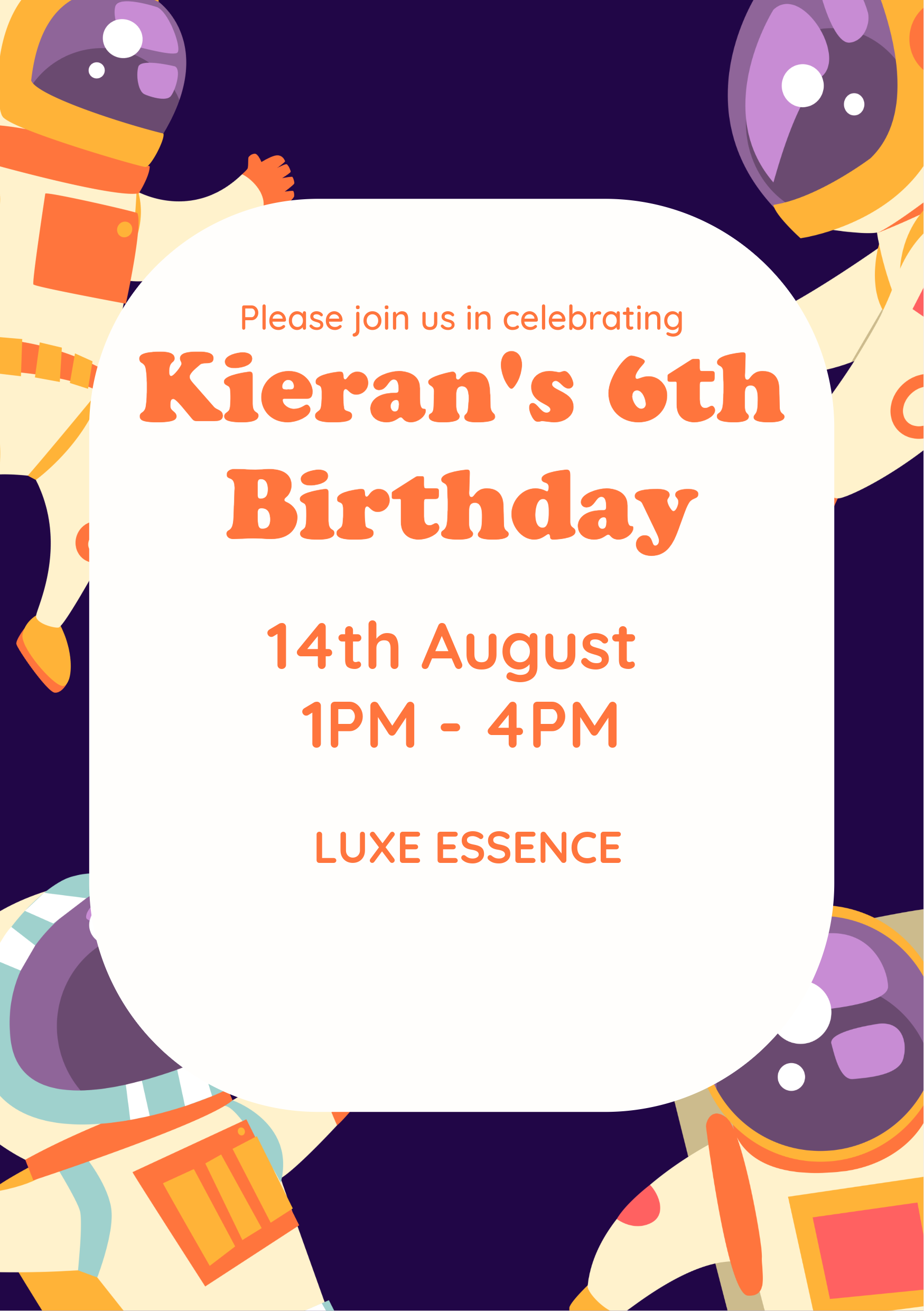 Children’s party invite ( DIGITAL TEMPLATE)